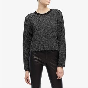 NWT $295 rag & bone Jubilee Crew Sweater in Black/Silver- size XS!